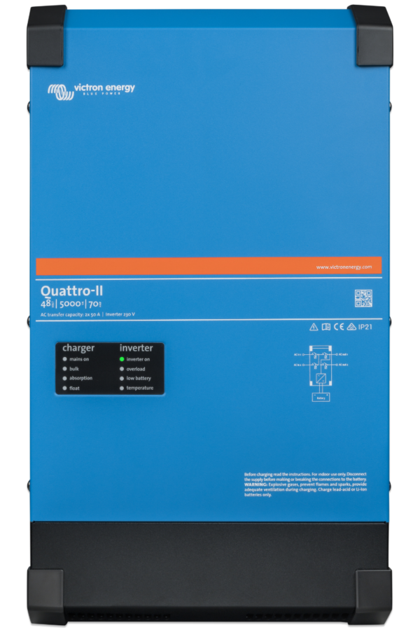 Hybridný menič Victron Energy Quattro-II 48 / 5000 / 70-50/50 230V