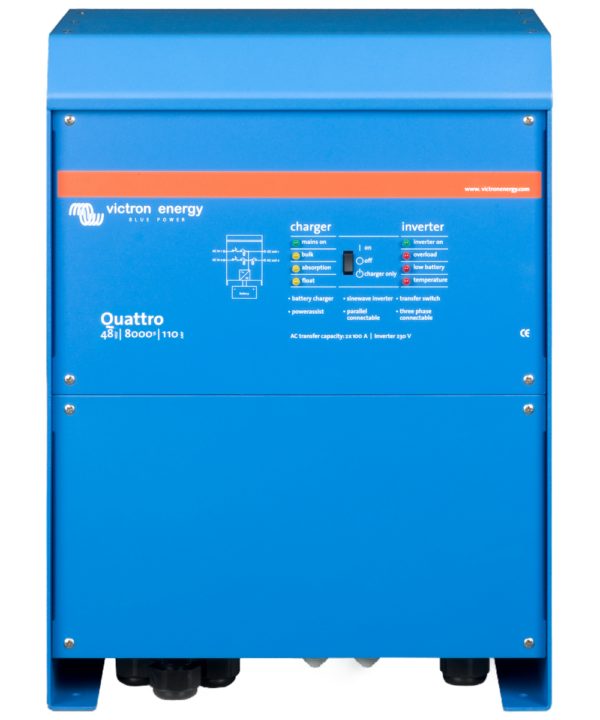 Hybridný menič Victron Energy Quattro 48V / 8000VA / 110A-100A/100A